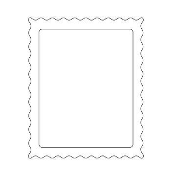outline Stamp shapes border