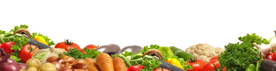 Cercles muraux Légumes frais Légumes isolés