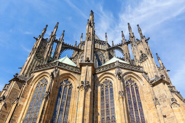Fototapeta na wymiar Saint Vitus Cathedral In The Castle Complex, Prague, Czech Republic