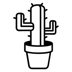 Icon of a cactus in a flowerpot