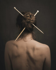 Portrait of a Japanese woman