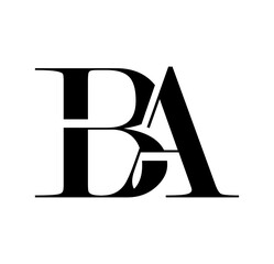 Monogram Logo vector Initial Letters BA