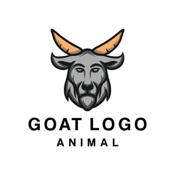Goat Animal Logo Design Vector illustration capricorn symbol emblem