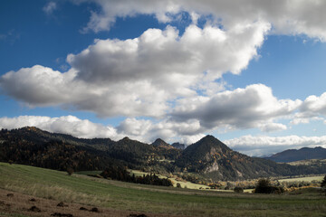 mountains and clouds