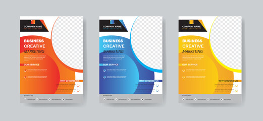 Business creative marketing flyer template design print ready.