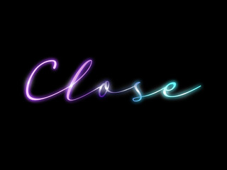 Character Close neon frames luxury line vector illustration