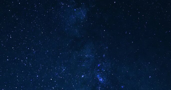 Milky Way stars and constellations on evening sky.