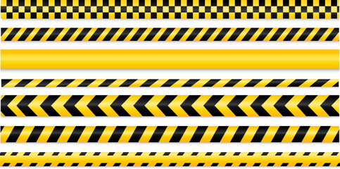 Vector warning tapes. A template with realistic paper. Graphic element for your design