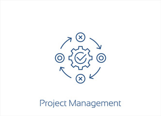 Operational excellence, production growth, project management, efficiency Execution, Vector Icon Design- Editable Stroke
