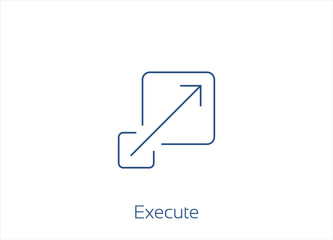 Execution, Execute, Scalability Vector Icon Design- Editable Stroke