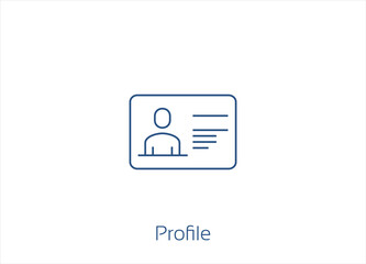 Profile, User Profile, ID card, Vector Icon Design- Editable Stroke