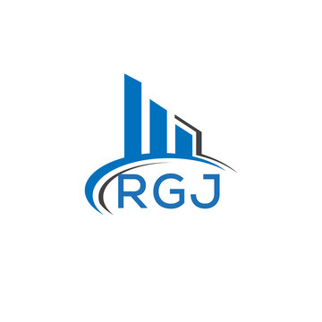 RGJ letter logo. RGJ blue image. RGJ Monogram logo design for entrepreneur and business. RGJ best icon.	
