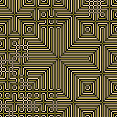 Obraz premium Abstract lines Maze generative art background art illustration