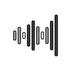 Equalizer, frequency vector icon. Audio signal