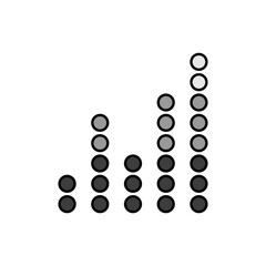 Equalizer, frequency with dots vector icon