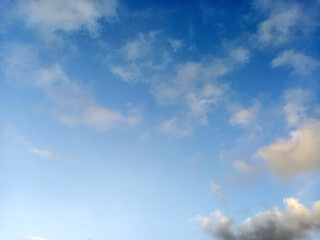 blue sky and clouds natural