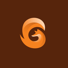 G Fox Logo Design. Fox Vector Illustration. Fox Icon