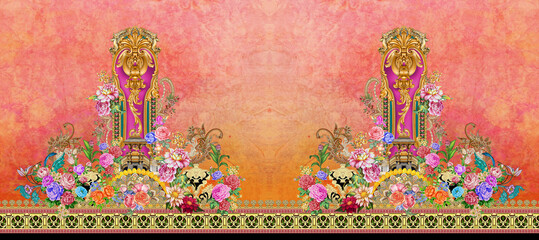 Textile Kurti Design, Digital Printing Design, Pakistani Women Suits Design For Print, India Textile Print