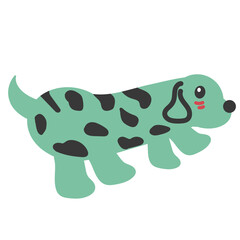 cute dog hand drawn childish element vector