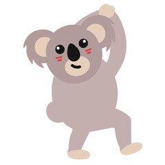 cute koala hand drawn childish element vector