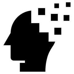 alzheimer glyph style icon