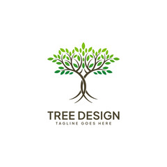 Growth logo concept, tree logo template vector icon