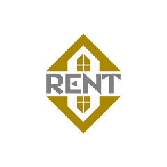 House house for rent logo isolated on white background