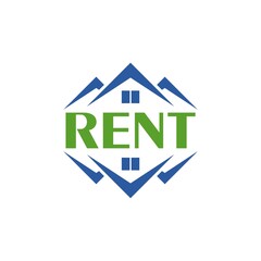 House house for rent logo isolated on white background