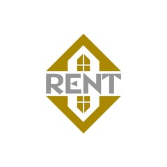 House house for rent logo isolated on white background