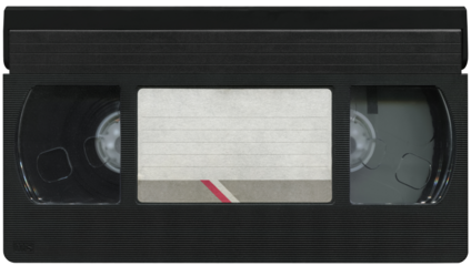 vhs video casette. a high resolution isolated on a transparent background