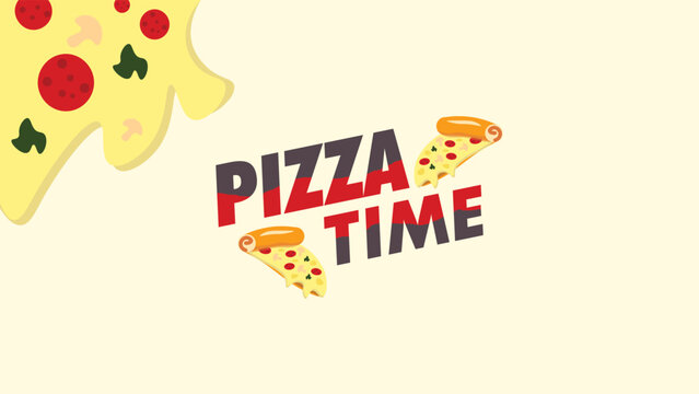 Pizza Time Design Banner element template