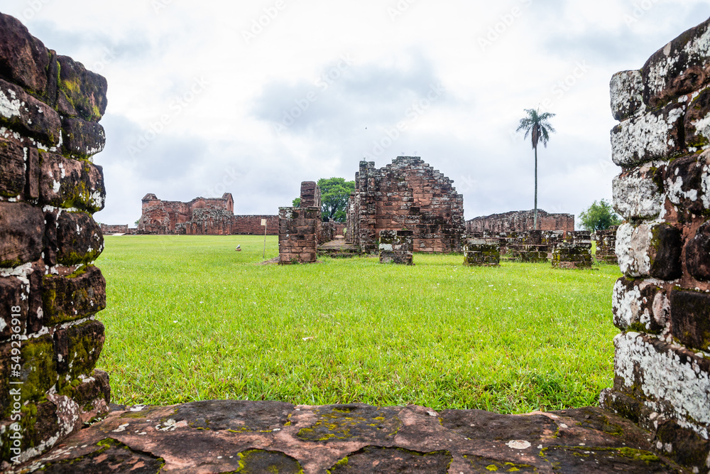 Canvas Prints old ruins of santisima trinidad monastery in encarnacion, paraguay