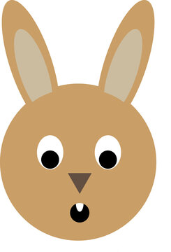 rabbit bunny face vector shape
