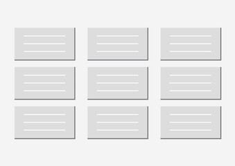 Notebook labels in classic style, print ready set of nine