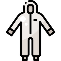 Protective Suit PPE Virus Spread filled color line icon