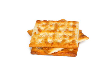 wafer with granulated sugar isolated on white background