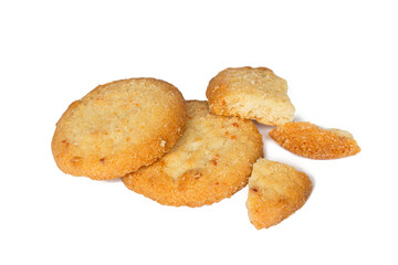 butter cookies isolated on white background