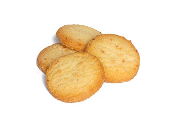 butter cookies isolated on white background