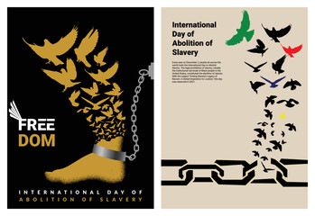 International Day of Abolition of Slavery December 2 - obrazy, fototapety, plakaty