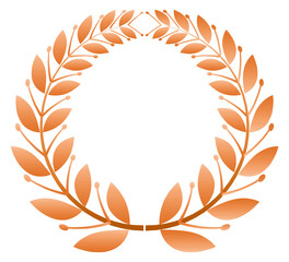 Laurel wreath logo template. Premium label frame