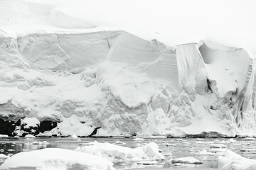 antarctica, antarctica icebergs, antarctica landscape, black and white, blue, cold, created,...