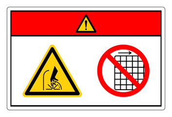 Danger Cutting Hazard Do Not Remove Guard Symbol Sign, Vector Illustration, Isolate On White Background Label .EPS10