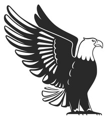 Bald eagle insignia. Retro air power logo