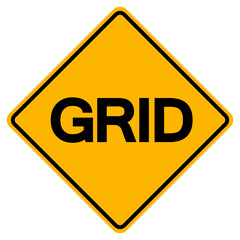 Grid Symbol Sign, Vector Illustration, Isolated On White Background Label .EPS10