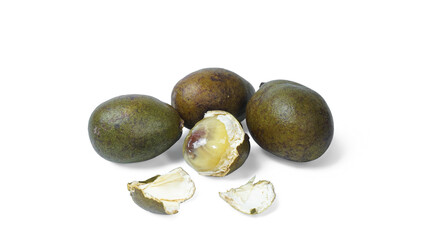 matoa fruitpometia pinnata from Indonesia, matoa fruit isolated on white background