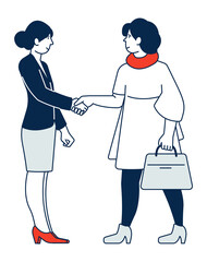 Women handshake. Business deal closed. Agreement symbol