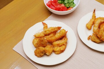 ミニホタテと小エビのフライ