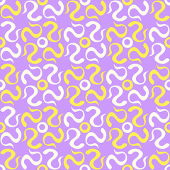 Seamless tile pattern in traditional style. Simple abstract spiral shapes. Flat vector graphics.