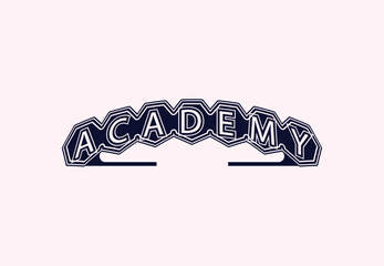 Academy letter logo and icon design template
