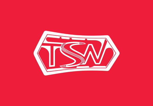 TSW letter logo and icon design template
